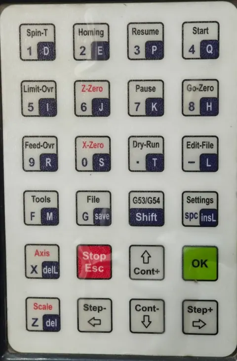 TNC-L32 keypad detail